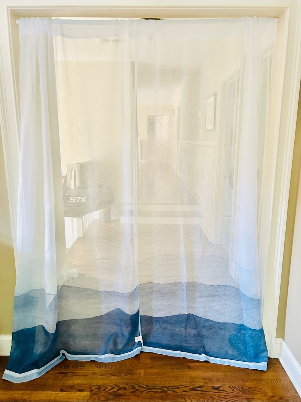 Sheer Watercolor Mountain Curtains